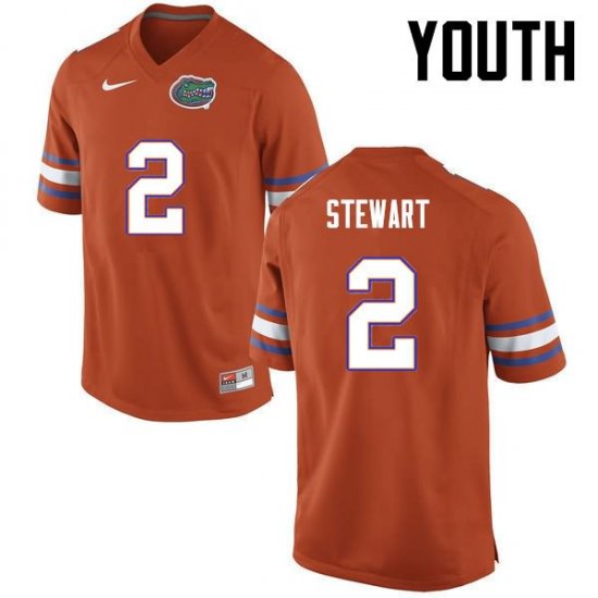 Youth Florida Gators #2 Brad Stewart NCAA Nike Orange Authentic Stitched College Football Jersey JAC5862KR